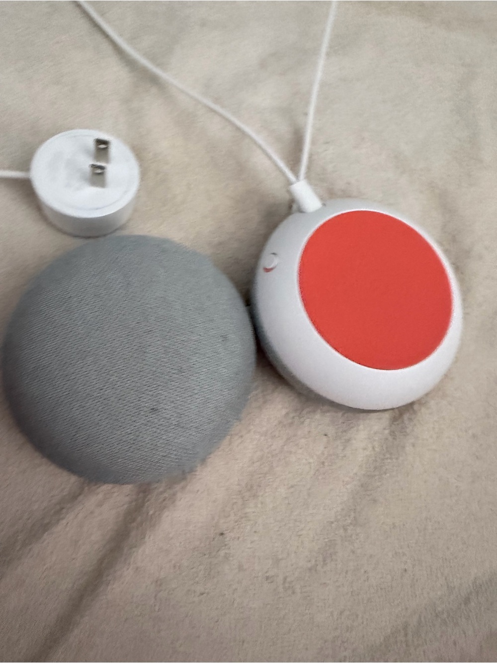 google Nest Mini Smart Speaker with Coral White Base